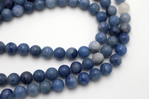 Blue Aventurine Gemstone Beads, 8mm, Round